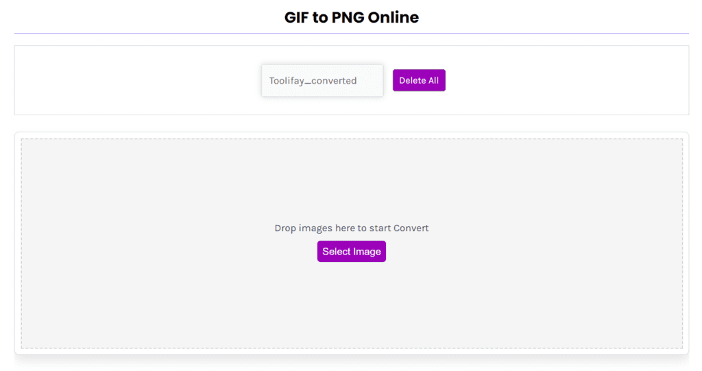 GIF to PNG converter tool toolifay.com