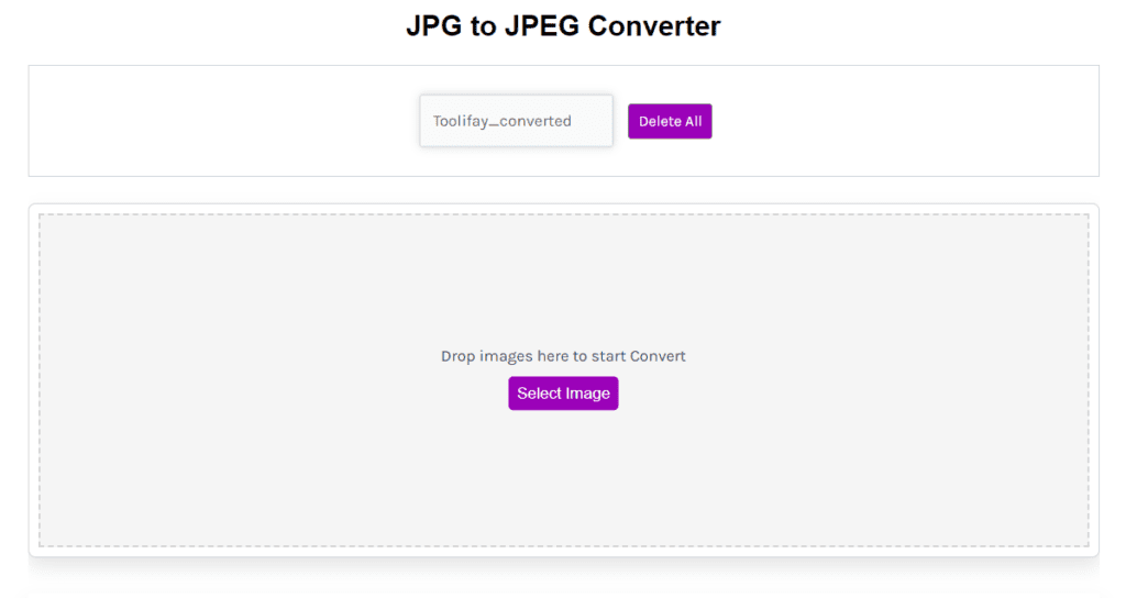 JPG to JPEG converter tool toolifay.com