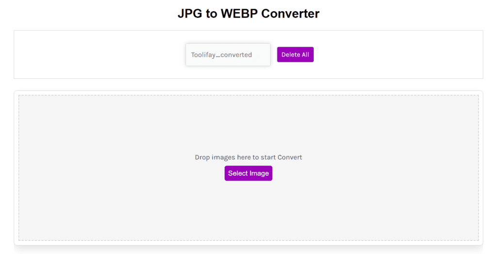 JPG to WEBP converter tool toolifay.com