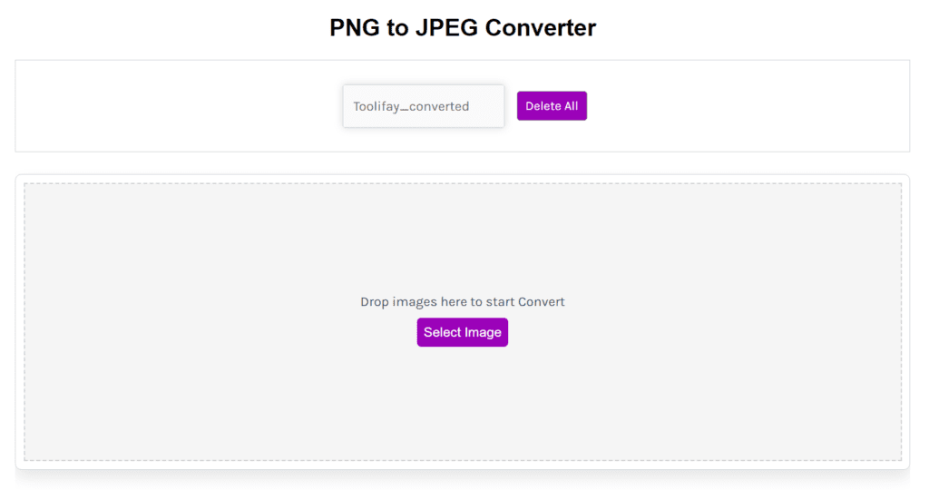 PNG to JPEG converter tool toolifay.com