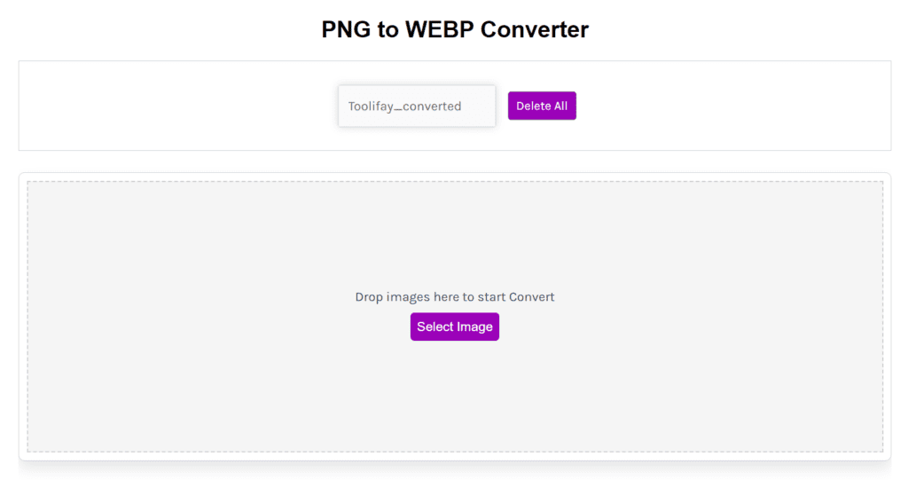 PNG to WEBP converter tool toolifay.com