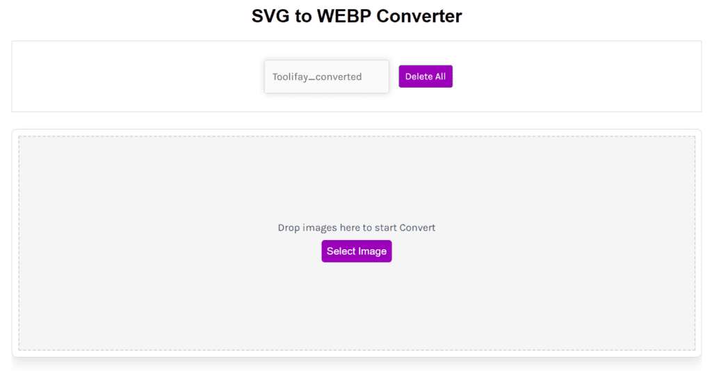 SVG to WEBP converter tool toolifay.com